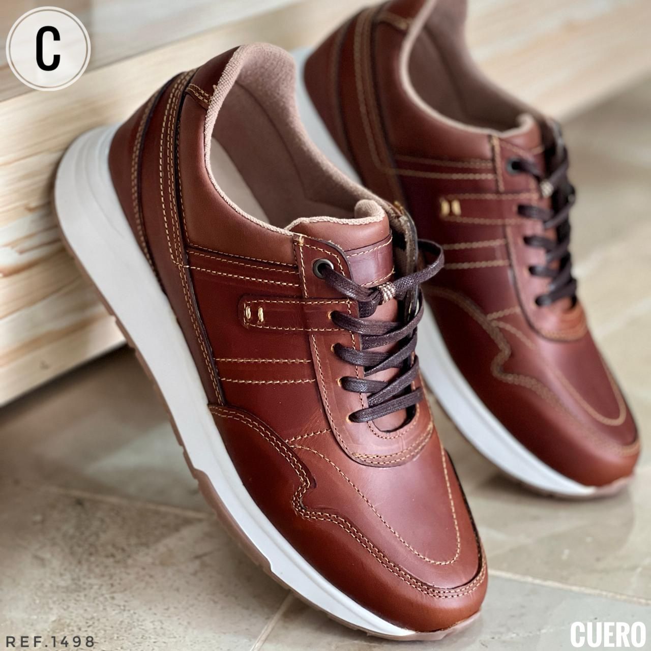 Zapato Deportivo Snap en Cuero Encerado con suela T.R