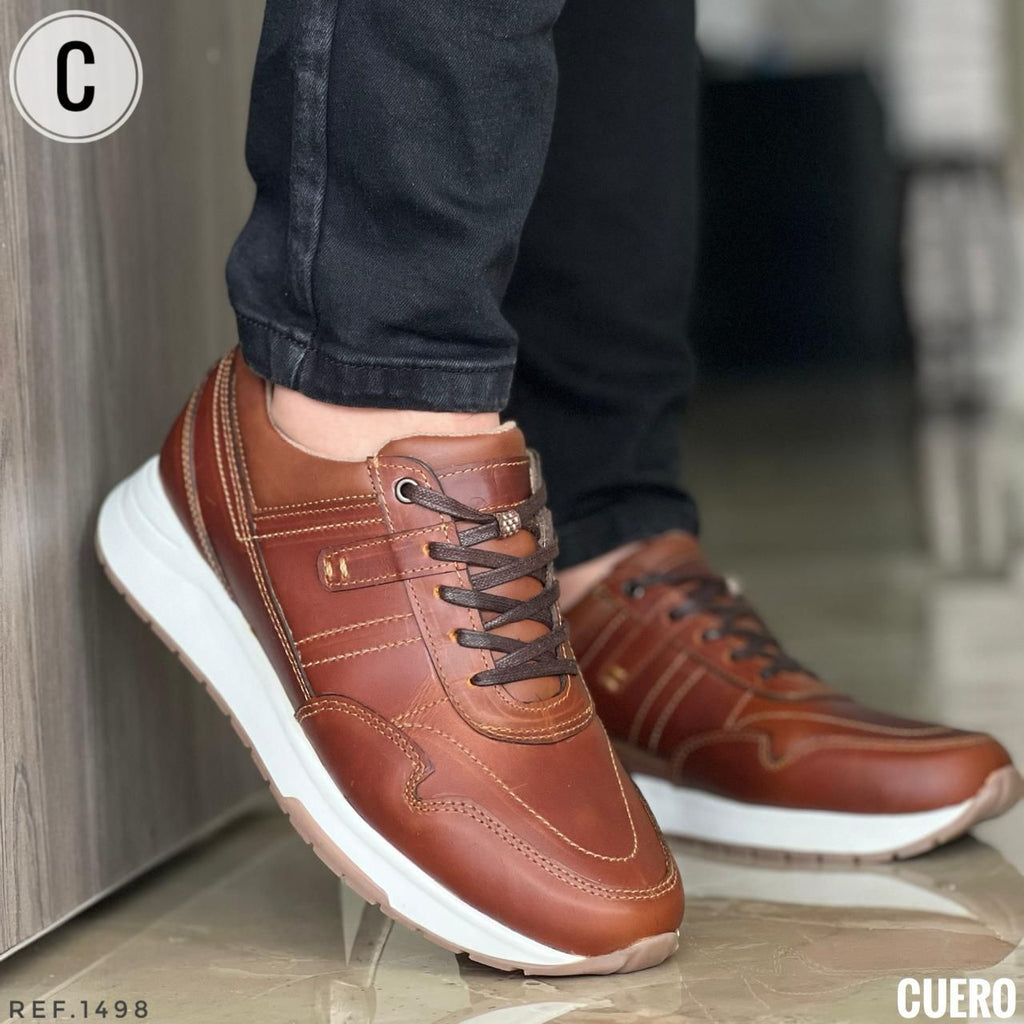 Zapato Deportivo Snap en Cuero Encerado con suela T.R